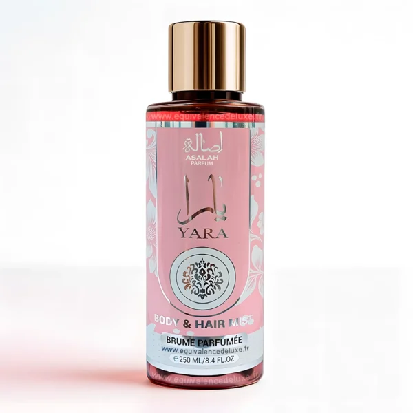 Brume Parfumée Yara Rose 250 ml – Fraîcheur Florale et Gourmande Corps et Cheveux - Parfum intense avec longue tenue Assala